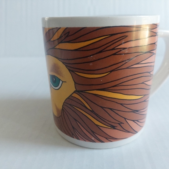 Zak Designs 1985 LION Coffee MUG Vintage Cup Classic Cartoon - Picture 2 of 5